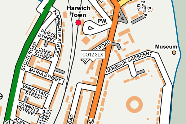 CO12 3LX map - OS OpenMap – Local (Ordnance Survey) CO12 3LX map - OS OpenMap – Local (Ordnance Survey)