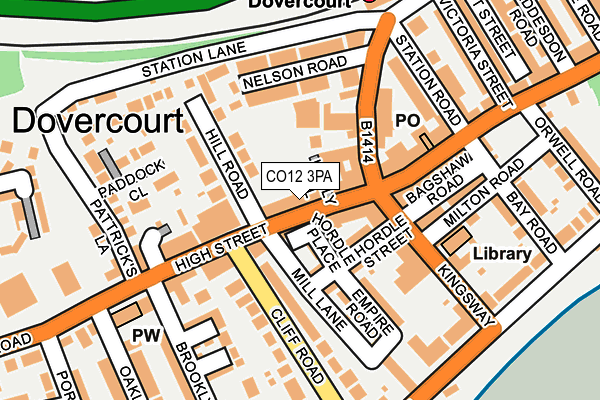 CO12 3PA map - OS OpenMap – Local (Ordnance Survey) CO12 3PA map - OS OpenMap – Local (Ordnance Survey)