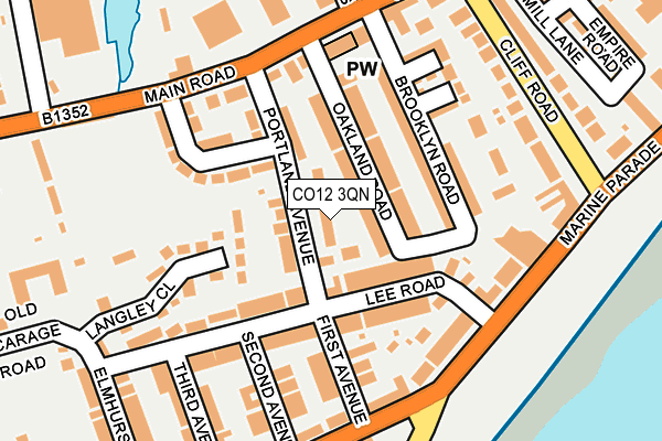 CO12 3QN map - OS OpenMap – Local (Ordnance Survey) CO12 3QN map - OS OpenMap – Local (Ordnance Survey)