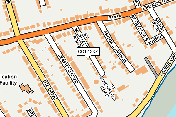 CO12 3RZ map - OS OpenMap – Local (Ordnance Survey) CO12 3RZ map - OS OpenMap – Local (Ordnance Survey)