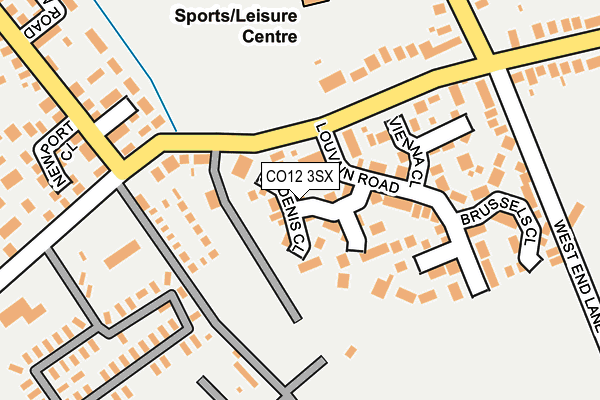 CO12 3SX map - OS OpenMap – Local (Ordnance Survey) CO12 3SX map - OS OpenMap – Local (Ordnance Survey)