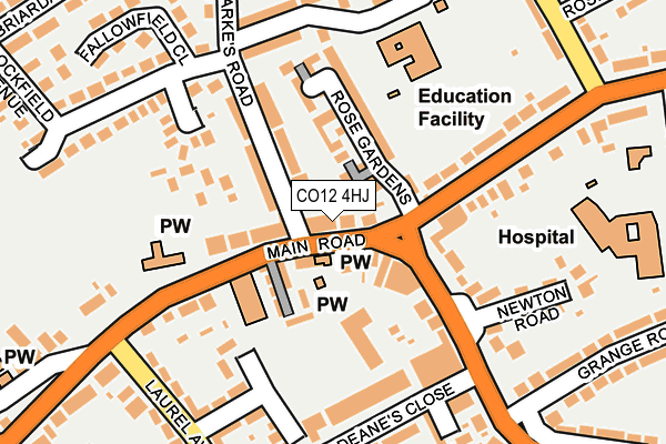 CO12 4HJ map - OS OpenMap – Local (Ordnance Survey) CO12 4HJ map - OS OpenMap – Local (Ordnance Survey)