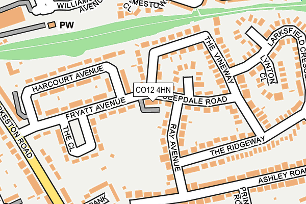 CO12 4HN map - OS OpenMap – Local (Ordnance Survey) CO12 4HN map - OS OpenMap – Local (Ordnance Survey)