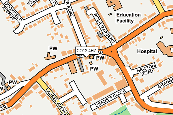 CO12 4HZ map - OS OpenMap – Local (Ordnance Survey) CO12 4HZ map - OS OpenMap – Local (Ordnance Survey)