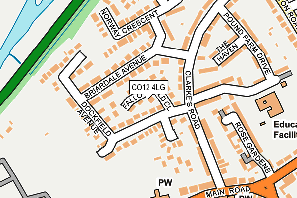 CO12 4LG map - OS OpenMap – Local (Ordnance Survey) CO12 4LG map - OS OpenMap – Local (Ordnance Survey)