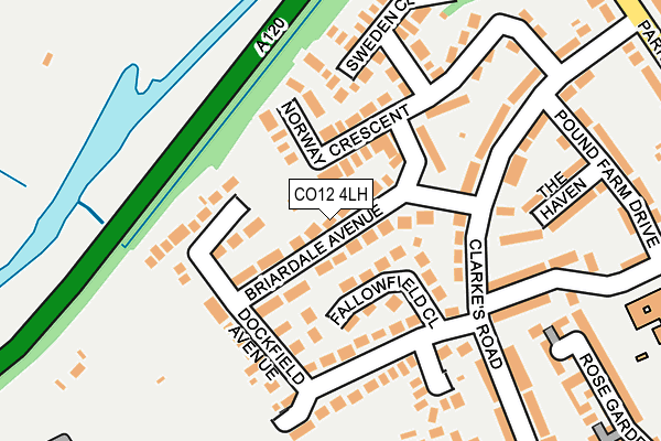 CO12 4LH map - OS OpenMap – Local (Ordnance Survey) CO12 4LH map - OS OpenMap – Local (Ordnance Survey)
