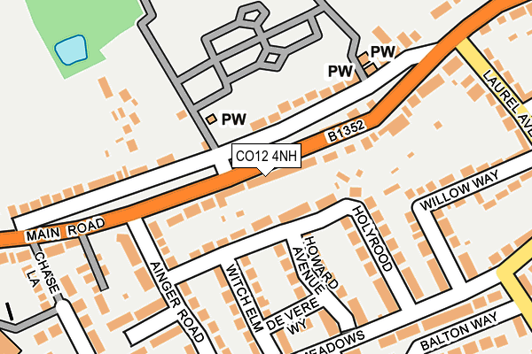 CO12 4NH map - OS OpenMap – Local (Ordnance Survey) CO12 4NH map - OS OpenMap – Local (Ordnance Survey)