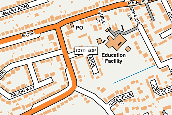 CO12 4QP map - OS OpenMap – Local (Ordnance Survey) CO12 4QP map - OS OpenMap – Local (Ordnance Survey)