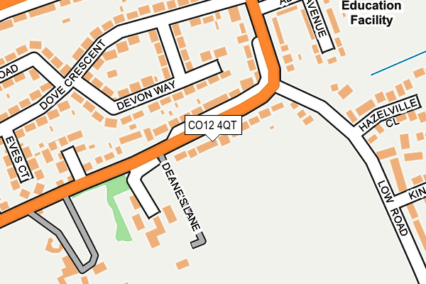 CO12 4QT map - OS OpenMap – Local (Ordnance Survey) CO12 4QT map - OS OpenMap – Local (Ordnance Survey)