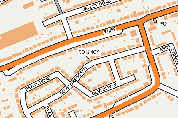 CO12 4QY map - OS OpenMap – Local (Ordnance Survey)