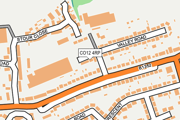 CO12 4RP map - OS OpenMap – Local (Ordnance Survey) CO12 4RP map - OS OpenMap – Local (Ordnance Survey)