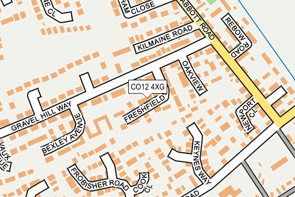 CO12 4XG map - OS OpenMap – Local (Ordnance Survey) CO12 4XG map - OS OpenMap – Local (Ordnance Survey)