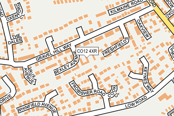 CO12 4XR map - OS OpenMap – Local (Ordnance Survey) CO12 4XR map - OS OpenMap – Local (Ordnance Survey)