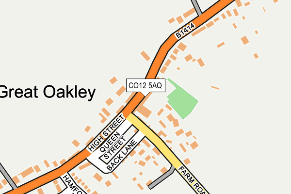 CO12 5AQ map - OS OpenMap – Local (Ordnance Survey)