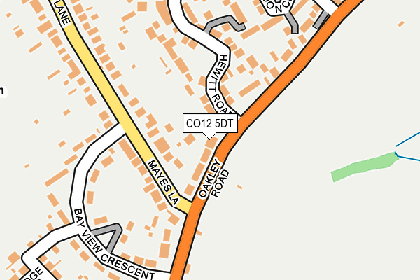 CO12 5DT map - OS OpenMap – Local (Ordnance Survey) CO12 5DT map - OS OpenMap – Local (Ordnance Survey)