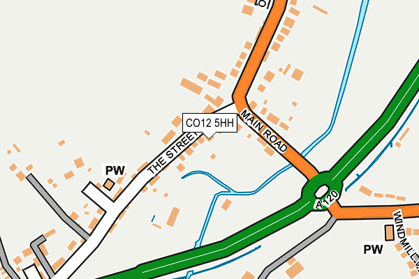 CO12 5HH map - OS OpenMap – Local (Ordnance Survey) CO12 5HH map - OS OpenMap – Local (Ordnance Survey)