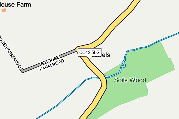 CO12 5LG map - OS OpenMap – Local (Ordnance Survey) CO12 5LG map - OS OpenMap – Local (Ordnance Survey)