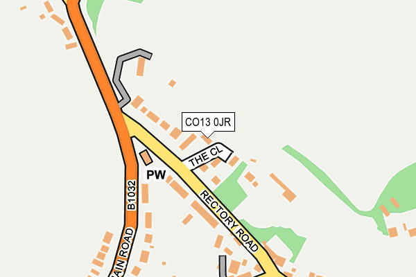 CO13 0JR map - OS OpenMap – Local (Ordnance Survey) CO13 0JR map - OS OpenMap – Local (Ordnance Survey)