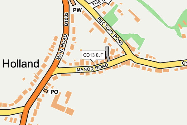 CO13 0JT map - OS OpenMap – Local (Ordnance Survey)