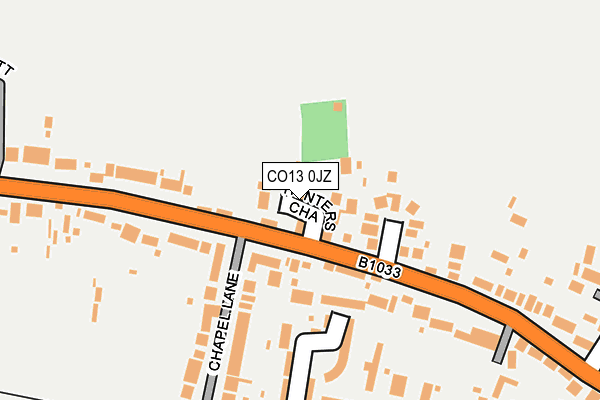 CO13 0JZ map - OS OpenMap – Local (Ordnance Survey) CO13 0JZ map - OS OpenMap – Local (Ordnance Survey)