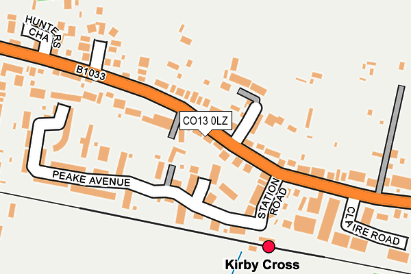 CO13 0LZ map - OS OpenMap – Local (Ordnance Survey) CO13 0LZ map - OS OpenMap – Local (Ordnance Survey)
