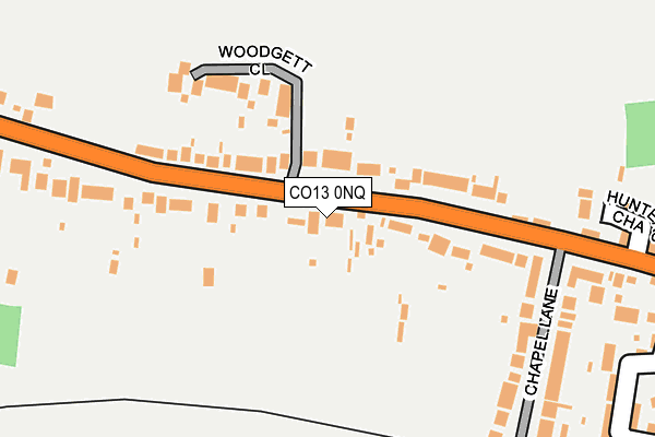 CO13 0NQ map - OS OpenMap – Local (Ordnance Survey)