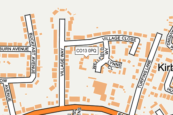 CO13 0PQ map - OS OpenMap – Local (Ordnance Survey)