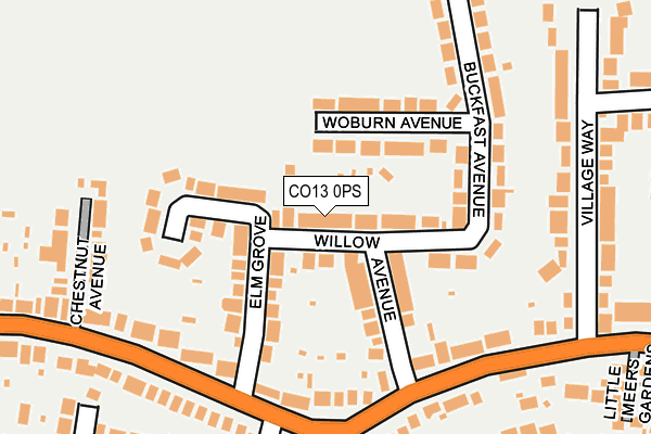 CO13 0PS map - OS OpenMap – Local (Ordnance Survey) CO13 0PS map - OS OpenMap – Local (Ordnance Survey)