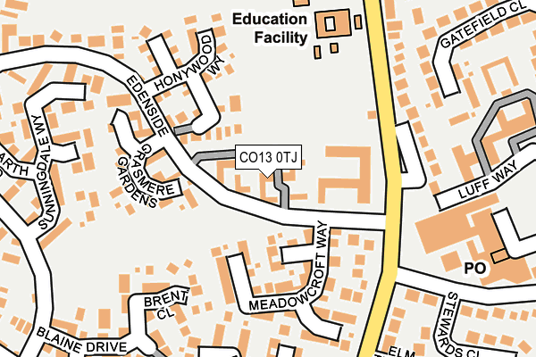 CO13 0TJ map - OS OpenMap – Local (Ordnance Survey) CO13 0TJ map - OS OpenMap – Local (Ordnance Survey)
