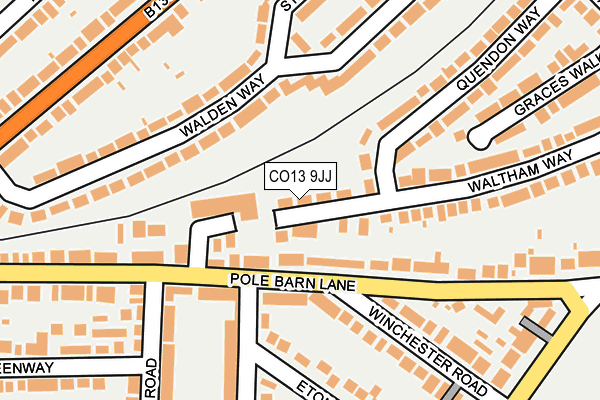 CO13 9JJ map - OS OpenMap – Local (Ordnance Survey) CO13 9JJ map - OS OpenMap – Local (Ordnance Survey)