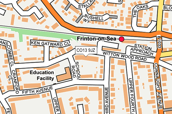 CO13 9JZ map - OS OpenMap – Local (Ordnance Survey) CO13 9JZ map - OS OpenMap – Local (Ordnance Survey)