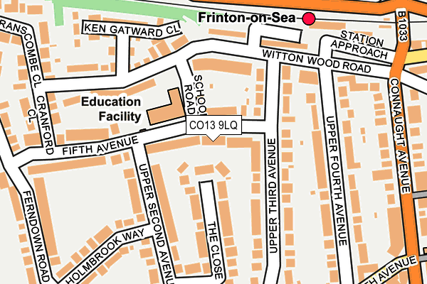CO13 9LQ map - OS OpenMap – Local (Ordnance Survey) CO13 9LQ map - OS OpenMap – Local (Ordnance Survey)