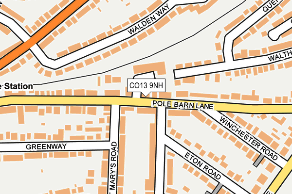 CO13 9NH map - OS OpenMap – Local (Ordnance Survey) CO13 9NH map - OS OpenMap – Local (Ordnance Survey)