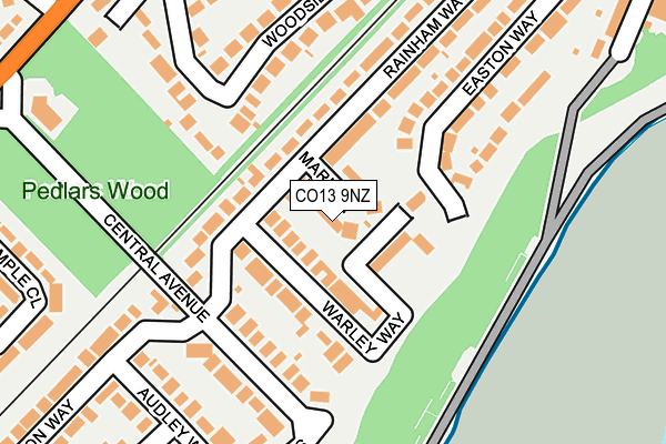 CO13 9NZ map - OS OpenMap – Local (Ordnance Survey) CO13 9NZ map - OS OpenMap – Local (Ordnance Survey)
