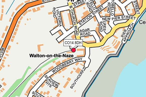 CO14 8DH map - OS OpenMap – Local (Ordnance Survey) CO14 8DH map - OS OpenMap – Local (Ordnance Survey)
