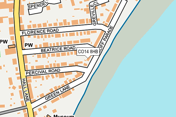 CO14 8HB map - OS OpenMap – Local (Ordnance Survey)