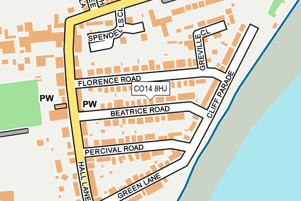 CO14 8HJ map - OS OpenMap – Local (Ordnance Survey) CO14 8HJ map - OS OpenMap – Local (Ordnance Survey)
