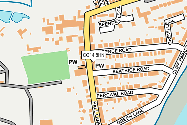 CO14 8HN map - OS OpenMap – Local (Ordnance Survey) CO14 8HN map - OS OpenMap – Local (Ordnance Survey)
