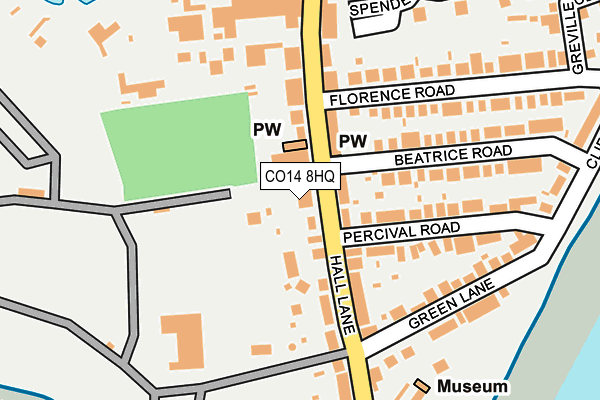 CO14 8HQ map - OS OpenMap – Local (Ordnance Survey)