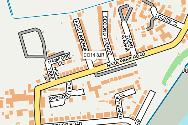 CO14 8JR map - OS OpenMap – Local (Ordnance Survey) CO14 8JR map - OS OpenMap – Local (Ordnance Survey)