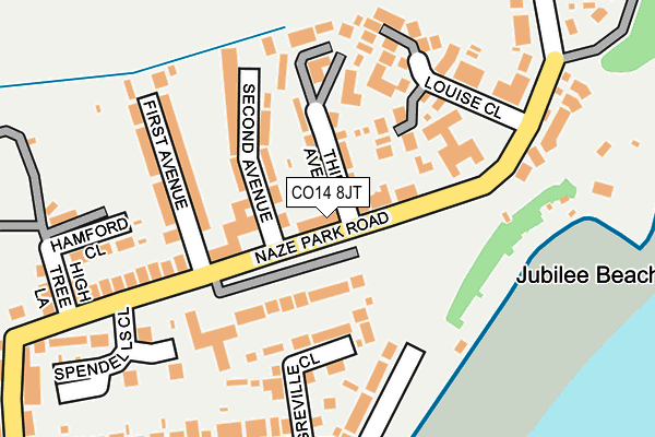 CO14 8JT map - OS OpenMap – Local (Ordnance Survey) CO14 8JT map - OS OpenMap – Local (Ordnance Survey)