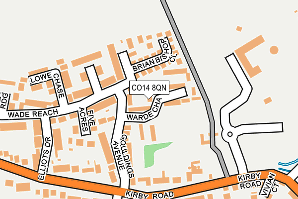 CO14 8QN map - OS OpenMap – Local (Ordnance Survey)