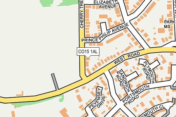 CO15 1AL map - OS OpenMap – Local (Ordnance Survey) CO15 1AL map - OS OpenMap – Local (Ordnance Survey)