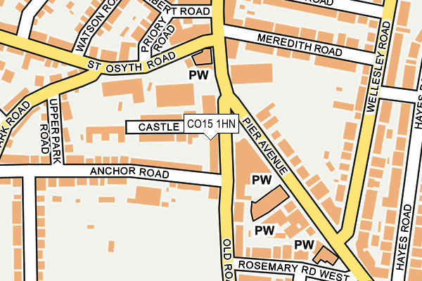CO15 1HN map - OS OpenMap – Local (Ordnance Survey)