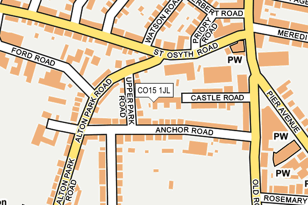 CO15 1JL map - OS OpenMap – Local (Ordnance Survey)