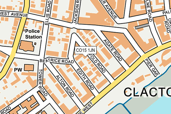 CO15 1JN map - OS OpenMap – Local (Ordnance Survey)
