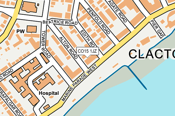 CO15 1JZ map - OS OpenMap – Local (Ordnance Survey) CO15 1JZ map - OS OpenMap – Local (Ordnance Survey)