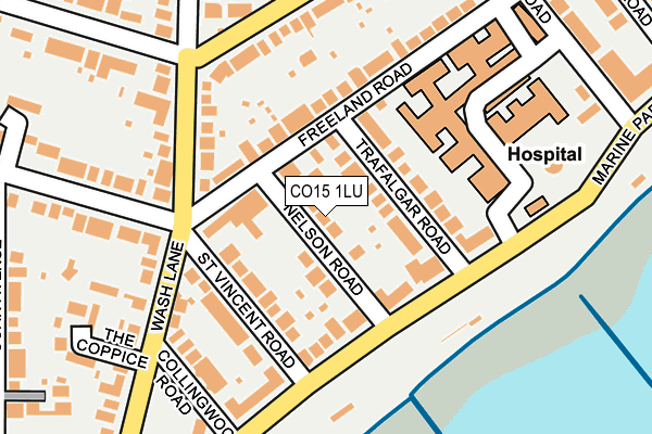 CO15 1LU map - OS OpenMap – Local (Ordnance Survey) CO15 1LU map - OS OpenMap – Local (Ordnance Survey)