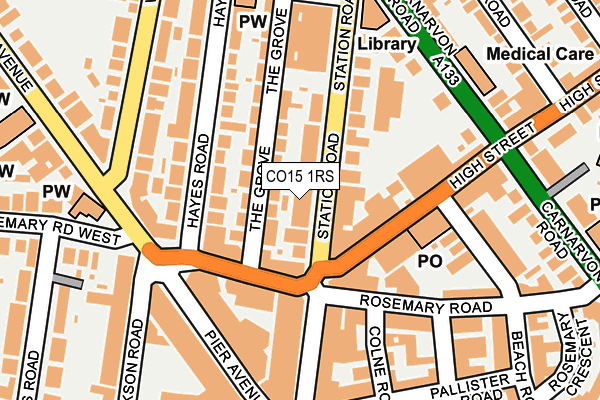 CO15 1RS map - OS OpenMap – Local (Ordnance Survey)