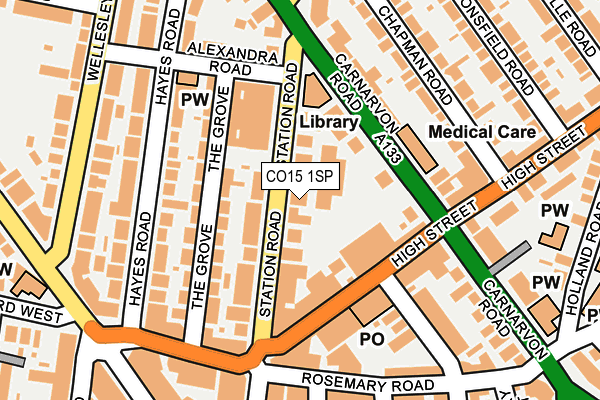 CO15 1SP map - OS OpenMap – Local (Ordnance Survey) CO15 1SP map - OS OpenMap – Local (Ordnance Survey)